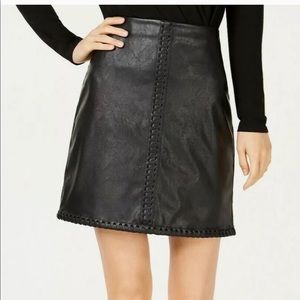 INC International Concepts PS Skirt NEW Black Faux
